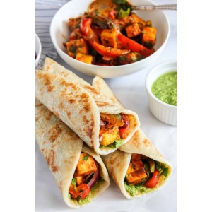 Paneer tikka masala burrito