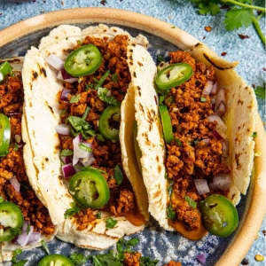 Beef Chorizo taco plate
